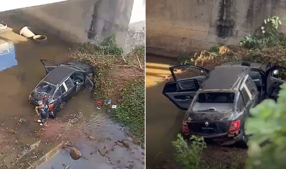 Carro cai de ponte e deixa quatro pessoas feridas em Tianguá