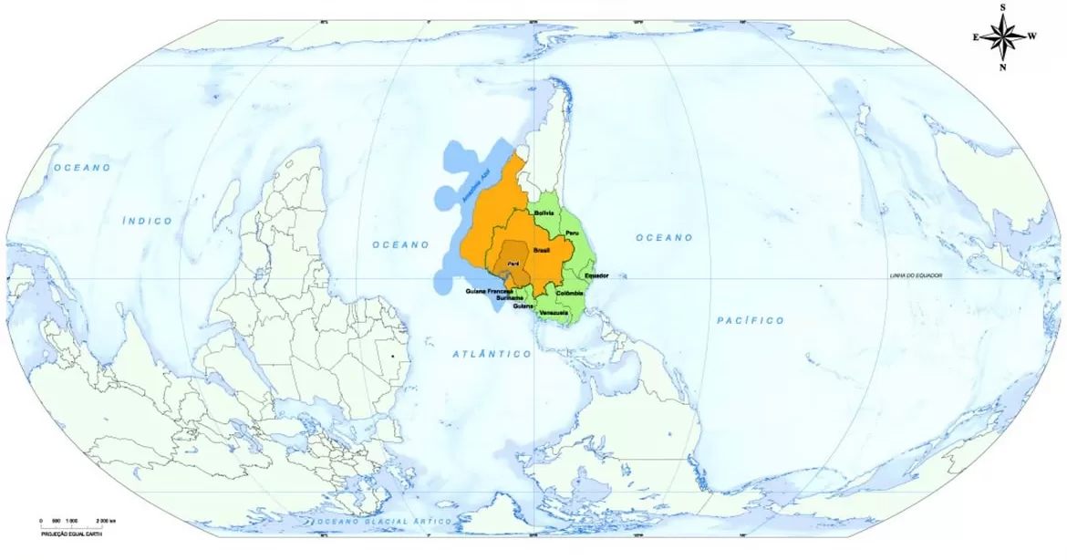 IBGE lança novo mapa-múndi com Belém e o Pará no centro em homenagem à COP30