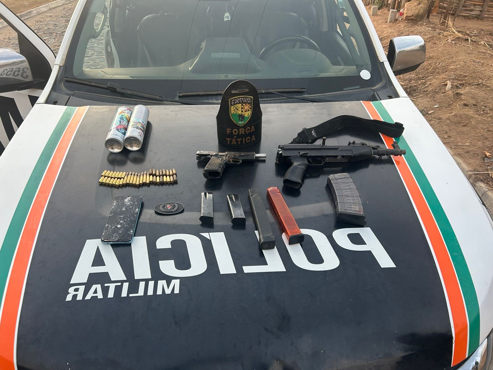 Força Tática de Forquilha apreende fvz!l e p!st0l4 durante patrulhamento em Cariré