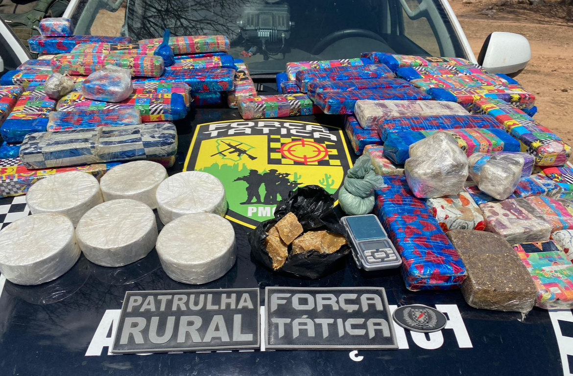 Operação conjunta da PM resulta em grande apreensão de dr0g4s em Sobral