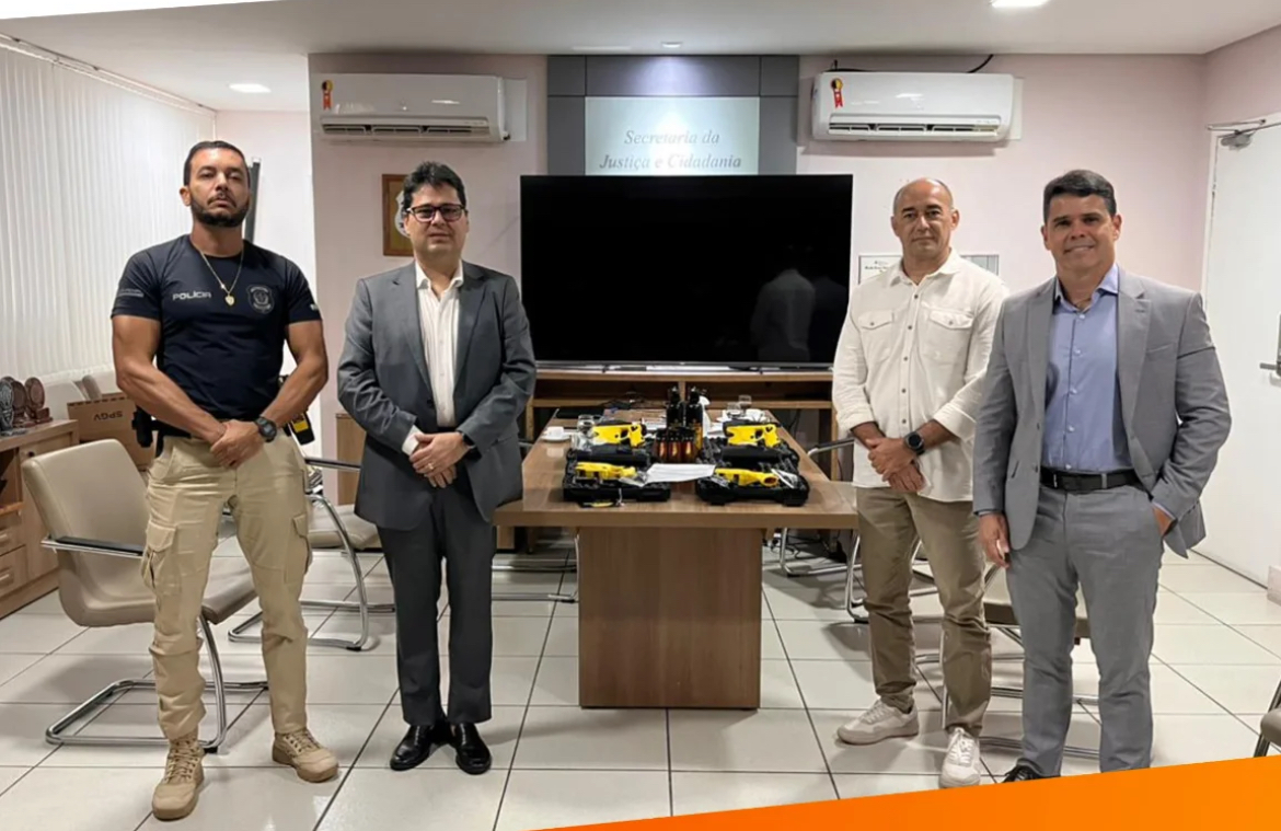 SAP e MPCE firmam cooperação técnica para capacitar policiais e fornecer arm4s de menor potencial ofensivo