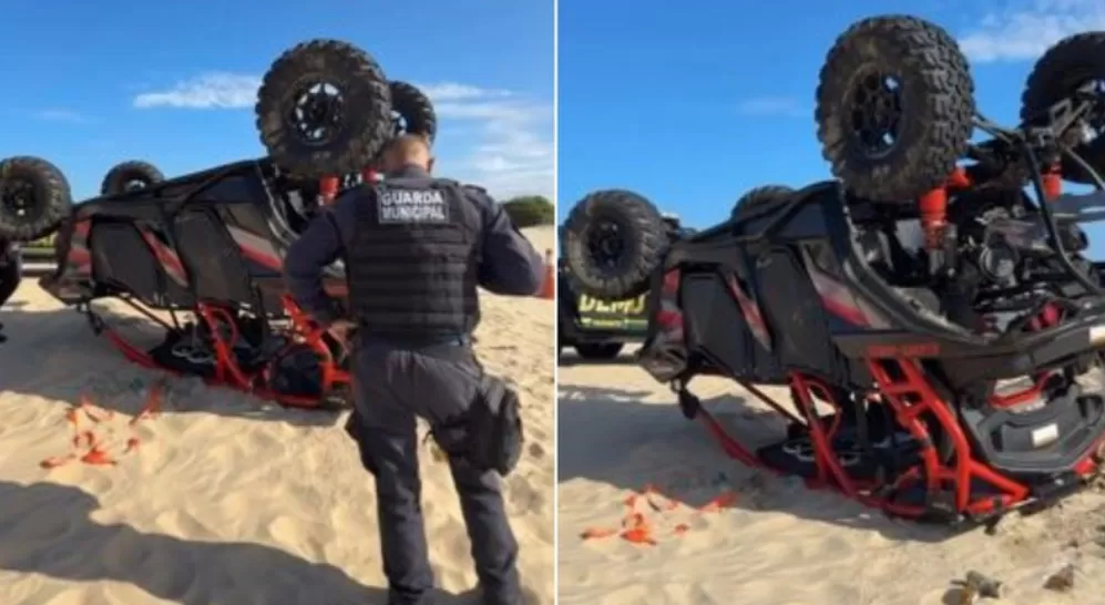 M0rr3 policial militar após capotamento de UTV nas dunas de Aquiraz