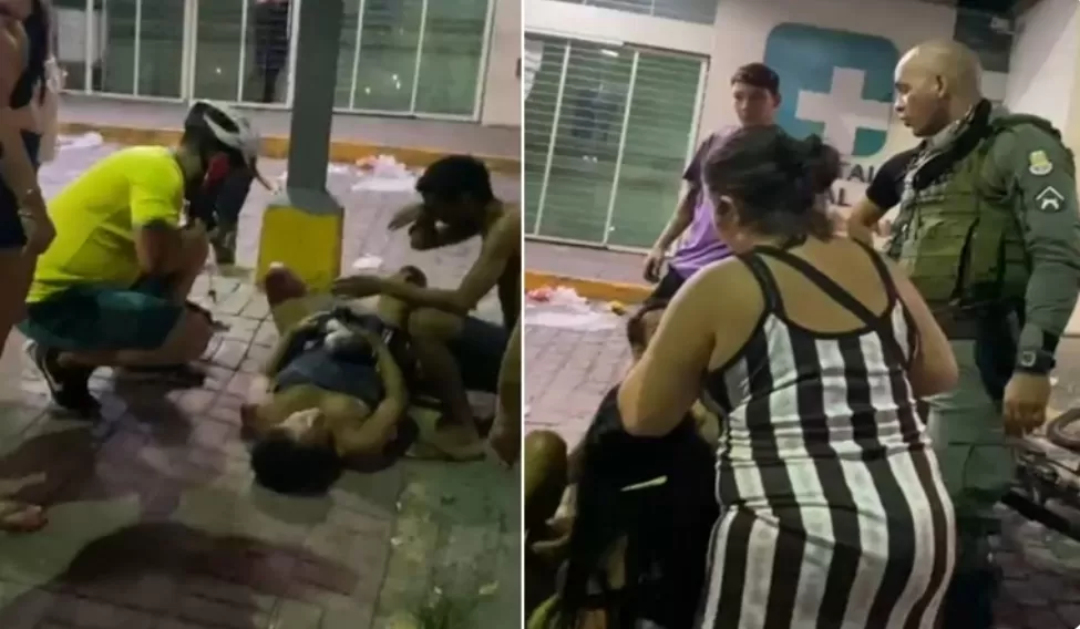 Mulher entra em trabalho de parto e dá à luz na calçada em Fortaleza