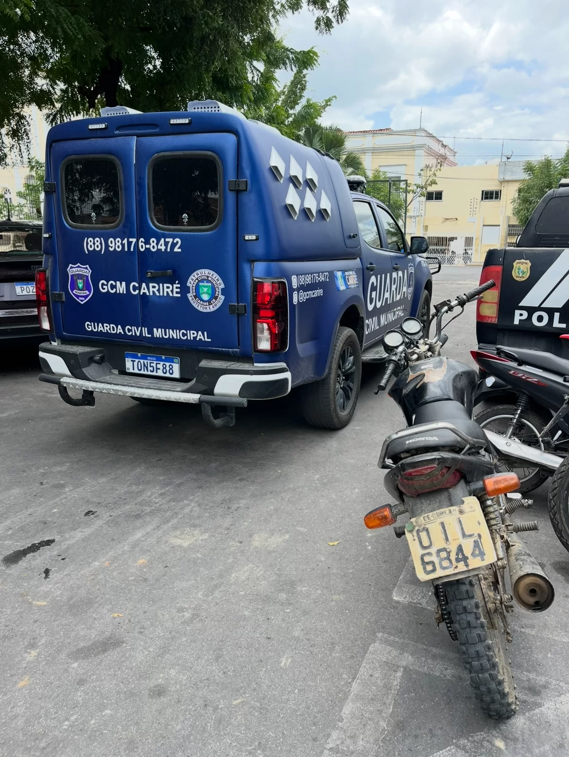 GCM de Cariré apreende motocicleta com indícios de clonagem e motor com registro de r0ub0