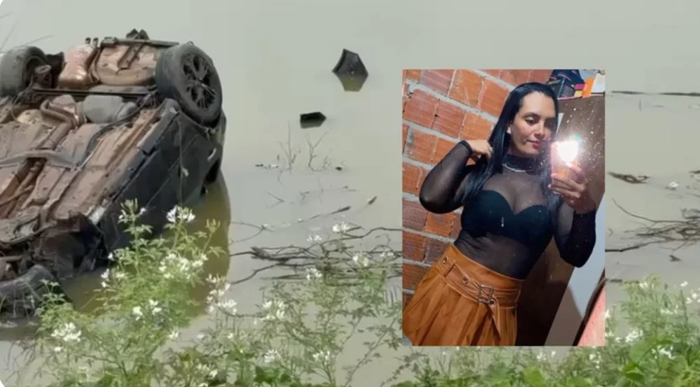 Mulher morr3 após carro cair em açude na CE-277, em Arneiroz