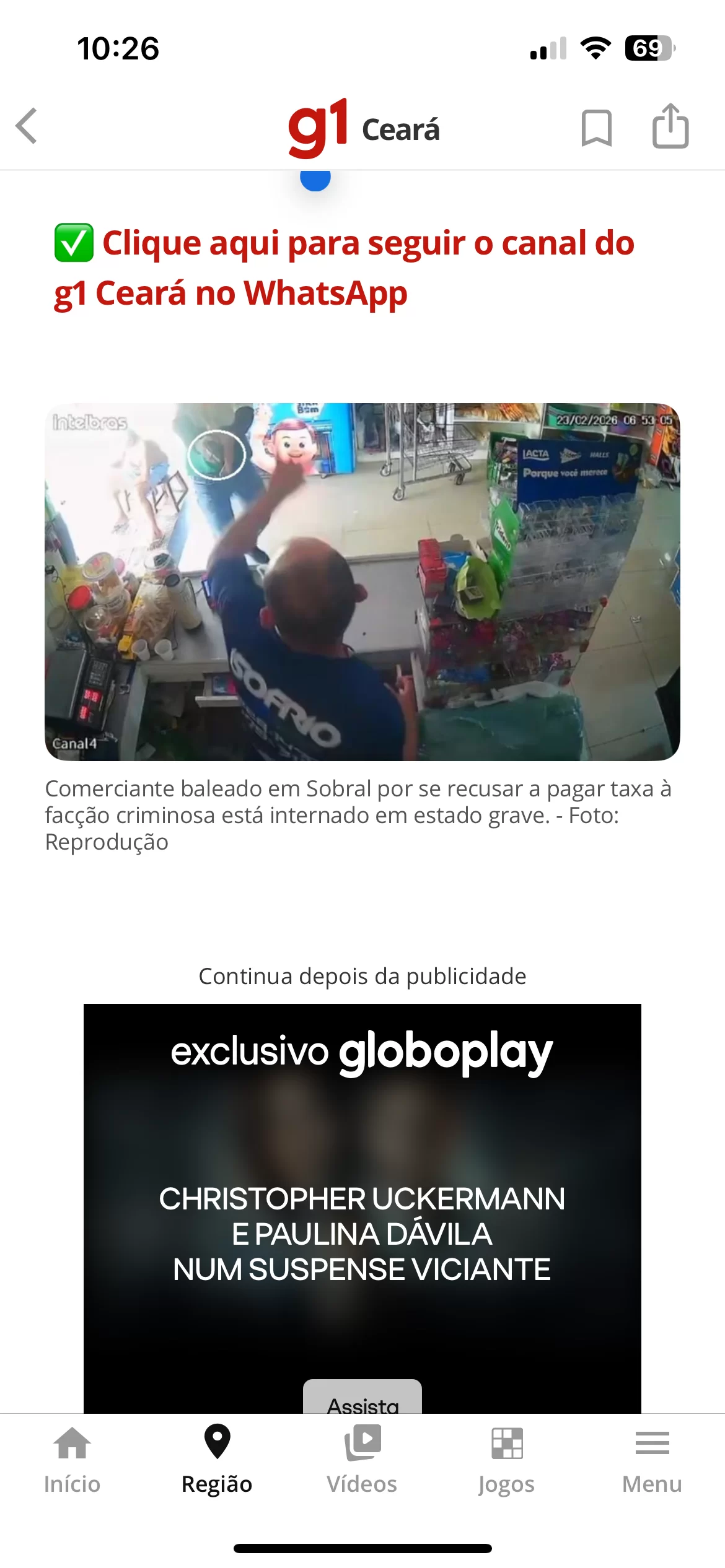 Comerciante é balead0 após não aceitar uma cobrança imposta por terceiros em Sobral