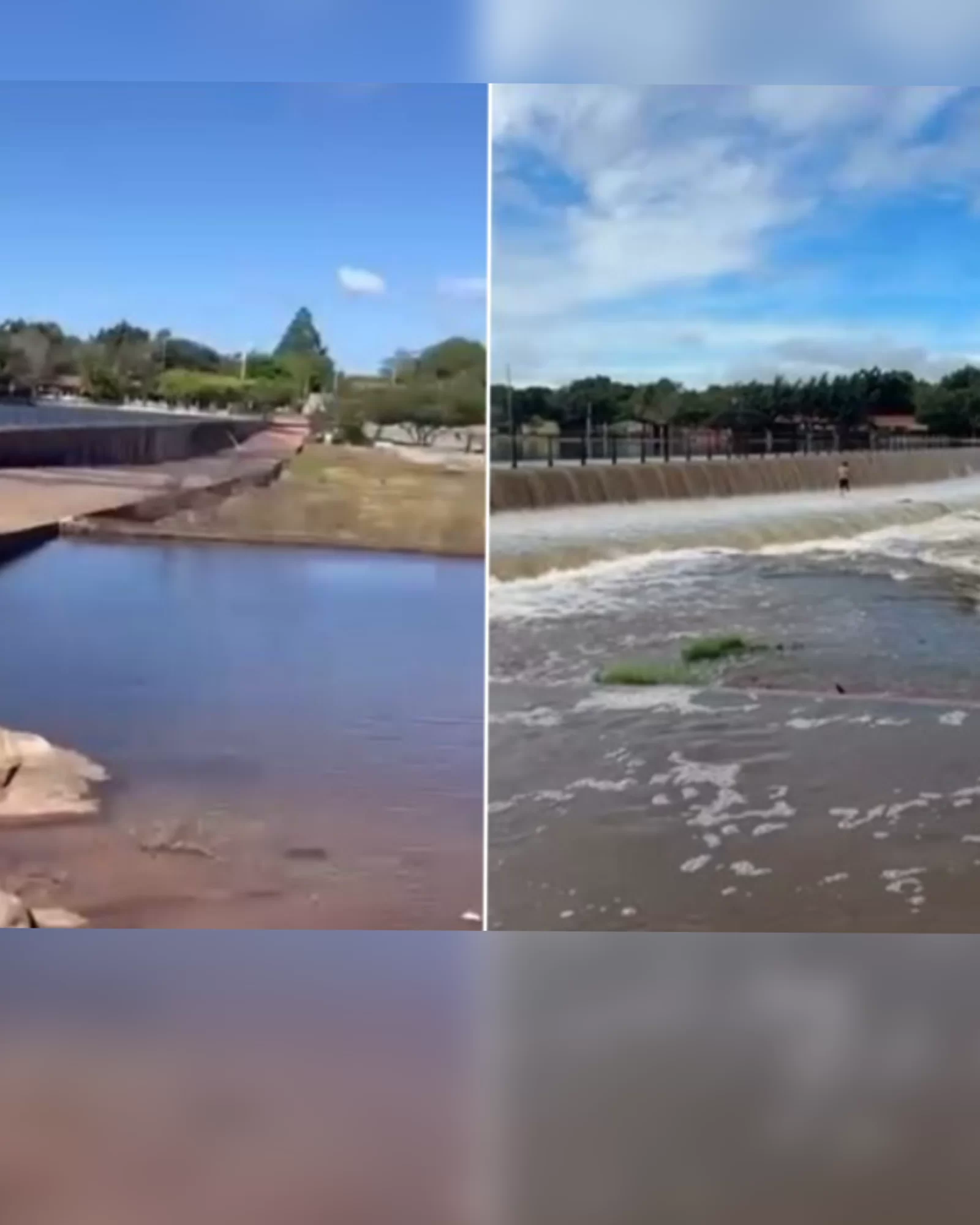 Águas do balneário do Boi Morto transbordam após fortes chuvas na Ibiapaba