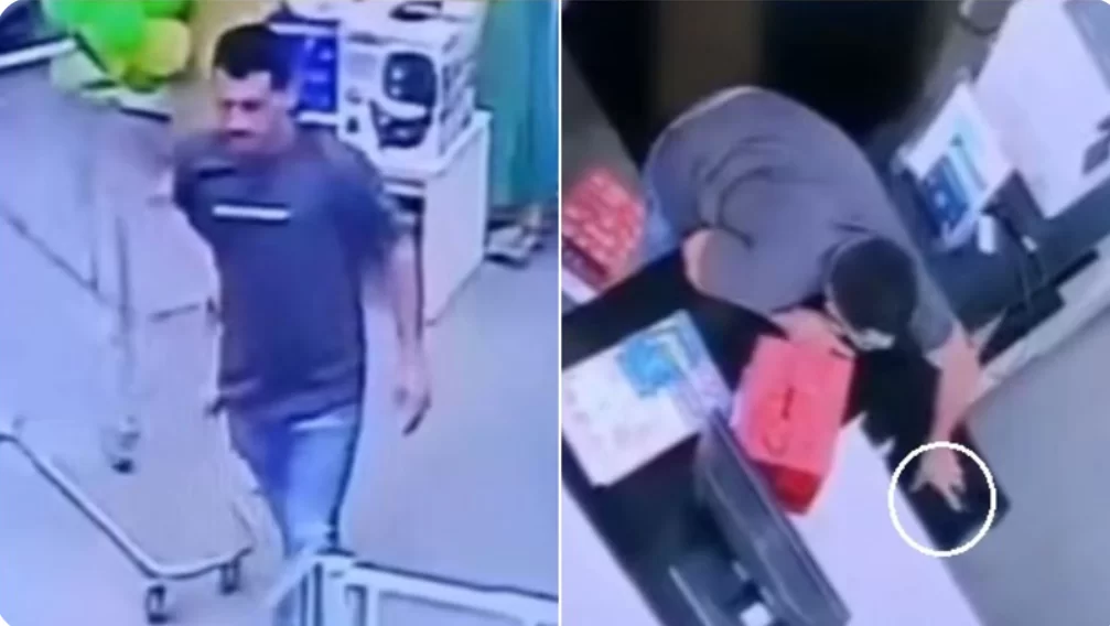 Homem furta malote de dinheiro em supermercado de Juazeiro do Norte; ação foi registrada por câmeras