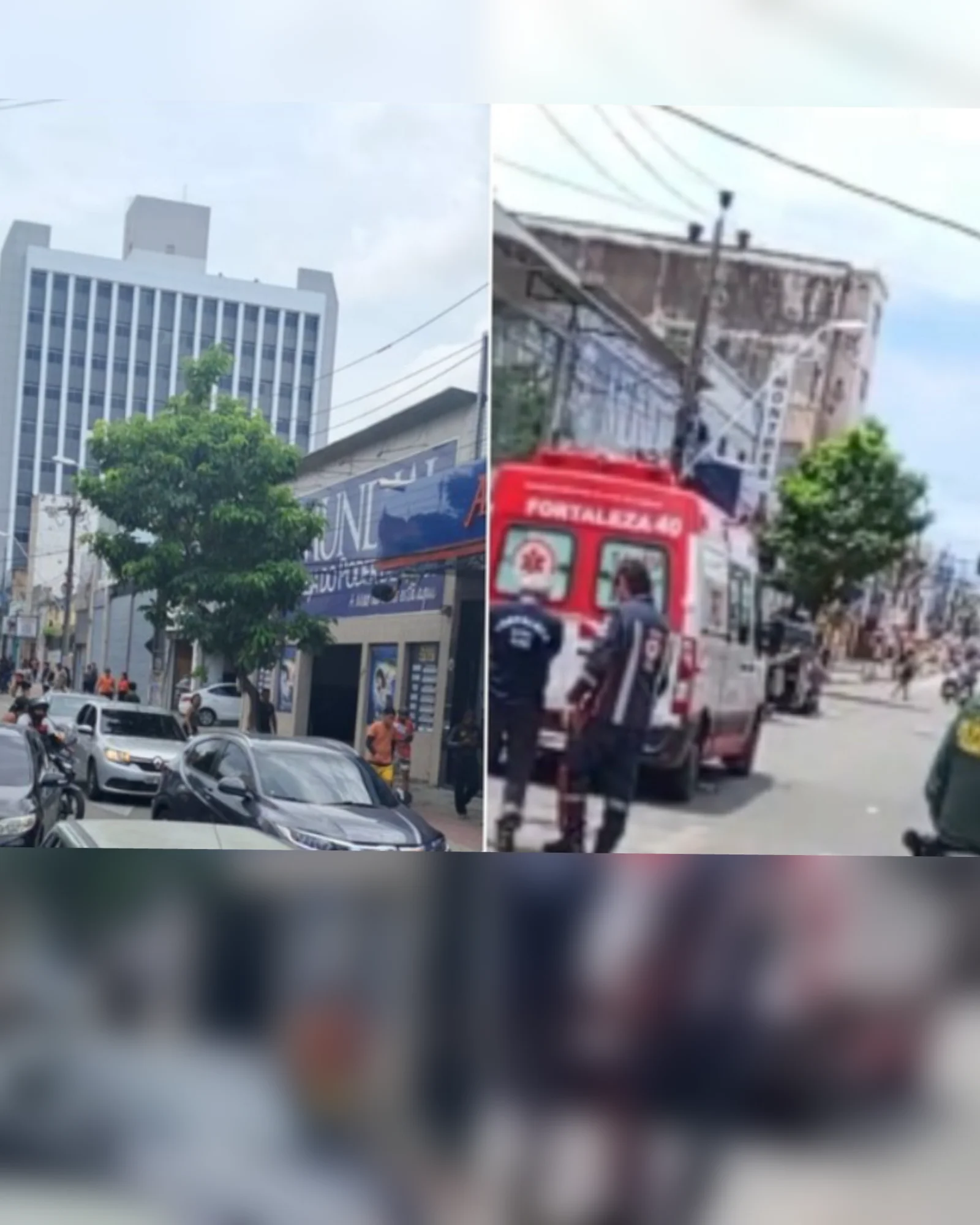Pedestre m0rr3 após ser atropelado por motociclista no Centro de Fortaleza