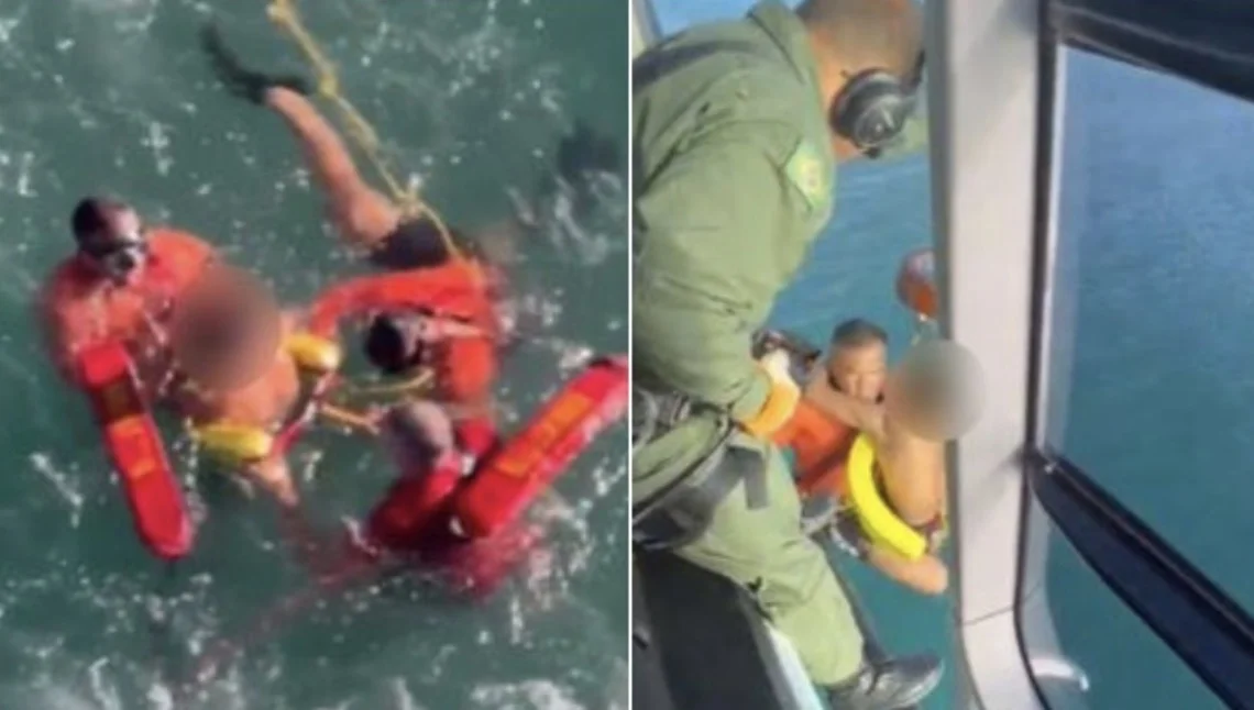 Banhista é resgatado por helicóptero da Ciopaer após afogamento na praia da Barra do Ceará, em Fortaleza