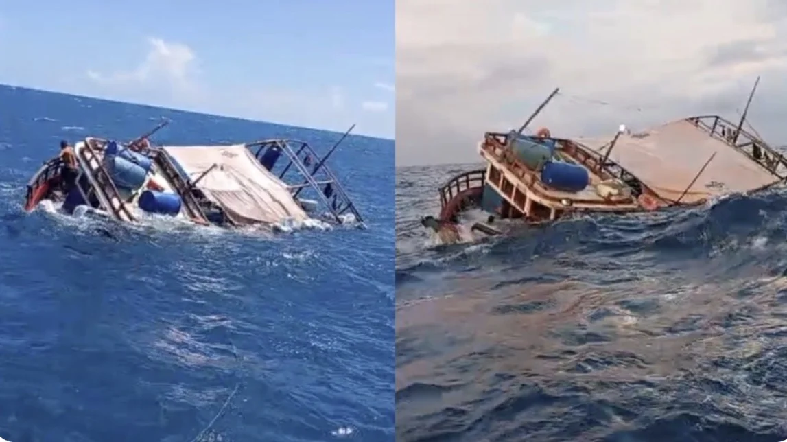 Barco de pesca naufraga próximo ao Porto dos Barcos, em Itarema, e Marinha investiga o caso