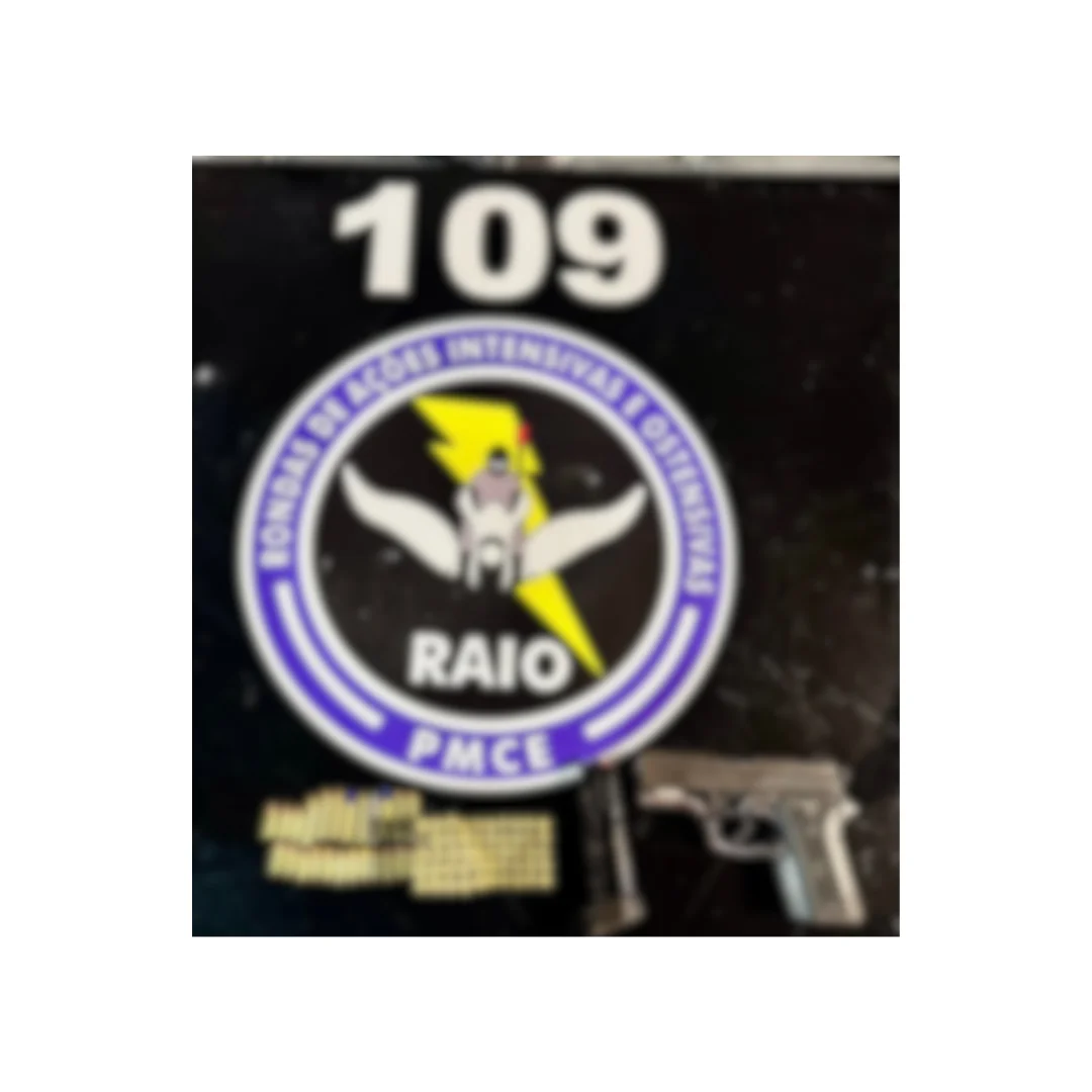 RAIO apreende arma de fogo e munições no bairro Boa Vizinhança, em Sobral
