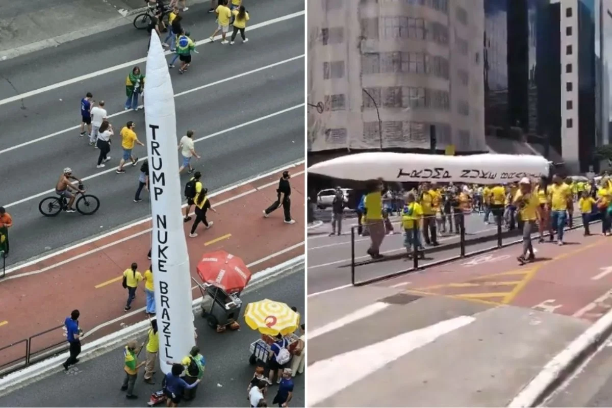 Ato de Flávio Bolsonaro na Paulista reúne apoiadores e autoridades