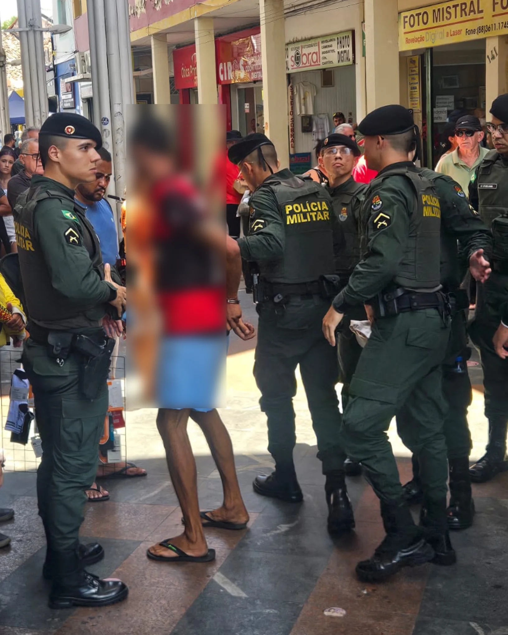 Homem é preso por desacato e am3aç4 a comerciante no Centro de Sobral